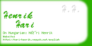 henrik hari business card